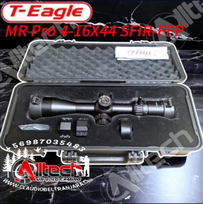 Mira Telescópica T-eagle MR-pro 4-16X44 FFP armeria alltech claudio beltran aire comprimido optica primer plano