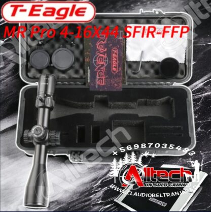 Mira Telescópica T-eagle MR-pro 4-16X44 FFP armeria alltech claudio beltran aire comprimido optica primer plano