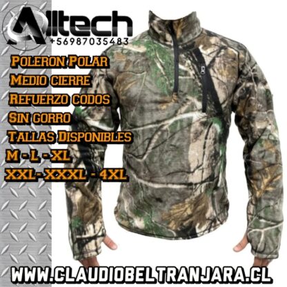 polerón polar camuflaje RealTree armería alltech claudio beltran jara