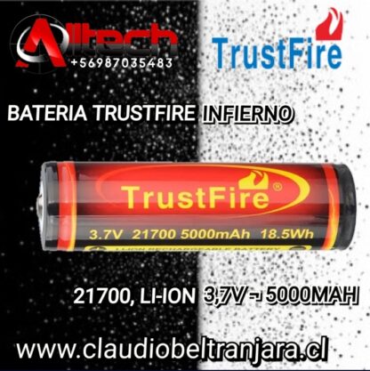 BATERIA TRUSTFIRE INFIERNO 21700 claudio beltran jara alltech armeria