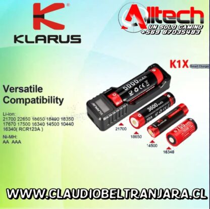 CARGADOR KLARUS K1X claudio beltran jara alltech armeria