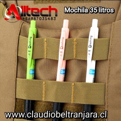 Mochila táctica modelo militar 35 litros color tam claudio beltran jara alltech armeria