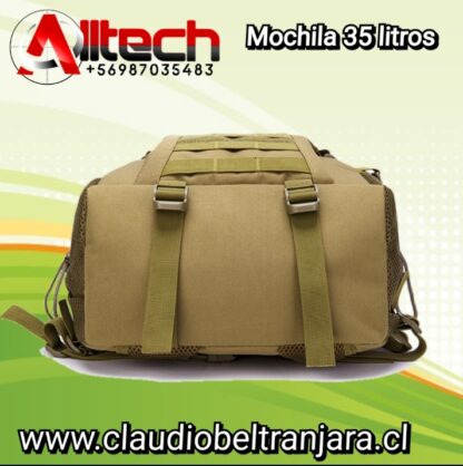 Mochila táctica modelo militar 35 litros color tam claudio beltran jara alltech armeria