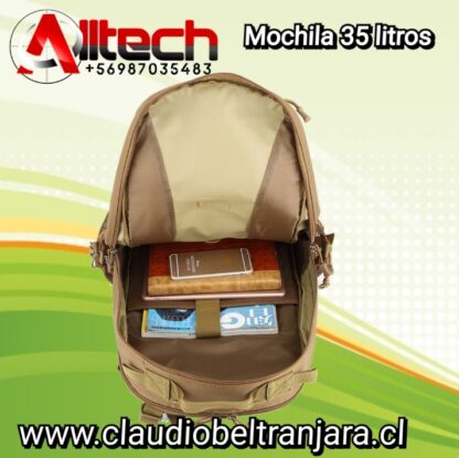 Mochila táctica modelo militar 35 litros color tam claudio beltran jara alltech armeria