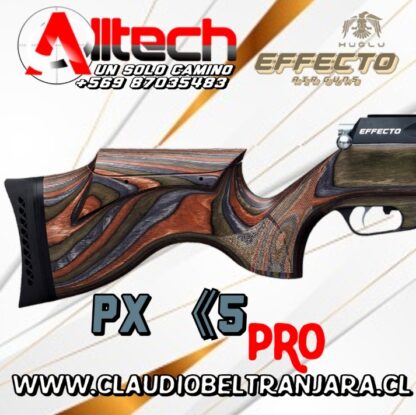 RIFLE HUGLU EFFECTO (R) PX-5 PRO LAMINADO VERDE 5,5 (2) CLAUDIO BELTRAN JARA ALLTECH ARMERIA