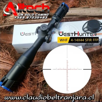 WESTHUNTER WHF 4-14X44 SFIR FFP MIRA TELESCOPICA ARMERIA ALLTECH CLAUDIO BELTRAN JARA