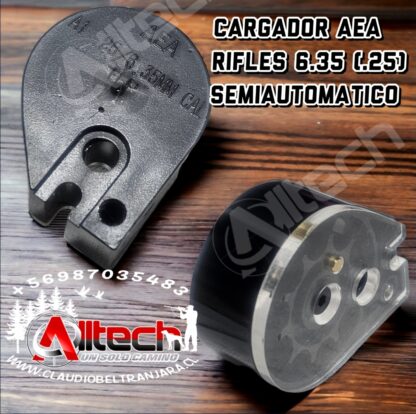 CARGADOR AEA .25 SEMIAUTOMATICO 6.35 CLAUDIO BELTRAN JARA ARMERIA ALLTECH AIRE COMPRIMIDO