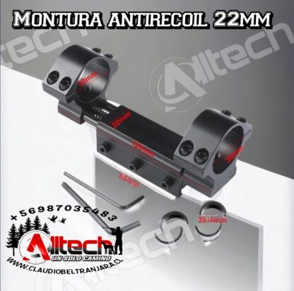 MONTURA MONOPIEZA ANTI RECOIL 22MM claudio beltran jara alltech armeria aire comprimido