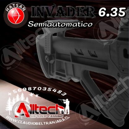 Rifle Hatsan Invader Auto PCP Cal 6.35 (Semiautomático) alltech armeria claudio beltran jara aire comprimido