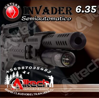 Rifle Hatsan Invader Auto PCP Cal 6.35 (Semiautomático) alltech armeria claudio beltran jara aire comprimido