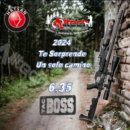 RIFLE HATSAN TAC BOSS 6.35 PCP AIRE COMPRIMIDO ARMERIA ALLTECH CLAUDIO BELTRAN TIRO AL BLANCO CAZA