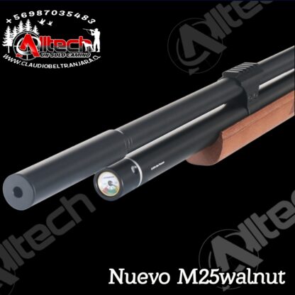 Rifle PCP Artemis M25Walnut de 5,5 mm armeria alltech claudio beltran pcp aire comprimido caza mira telescopica poston postones