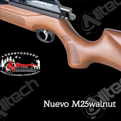 Rifle PCP Artemis M25Walnut de 5,5 mm armeria alltech claudio beltran pcp aire comprimido caza mira telescopica poston postones