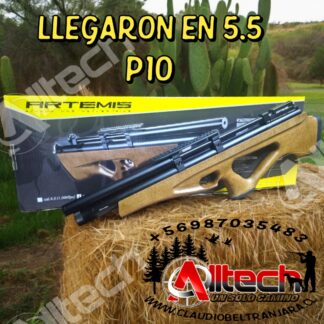 RIFLE PCP P10 ARTEMIS 5.5 aire comprimido armeria alltech claudio beltran miras telescopica