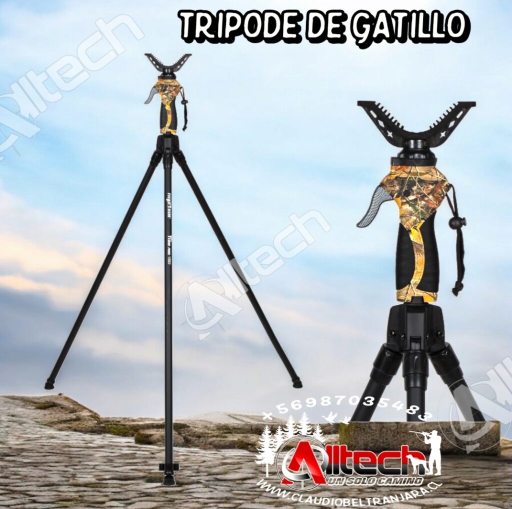 TRIPODE DE GATILLO PARA CAZA PARA OBSERVACION DE LA NATURALEZA BIPODE BASTON DE TIRO ACU TAC , ATLAS , HARRIS ARMERIA ALLTECH CLAUDIO BELTRAN JARA AIRE COMPRIMIDO RIFLES PCP MIRAS TELESCOPICA , SCUBAS , COMPRESORES 4500PSI