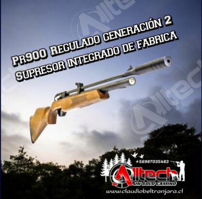 RIFLE PCP PR900GEN2 POLIMERO 5.5 SNOWPEAK (REGULADO) SUPRESOR DE FABRICA ARMERIA ALLTECH AIRE COMPRIMIDO CAZA