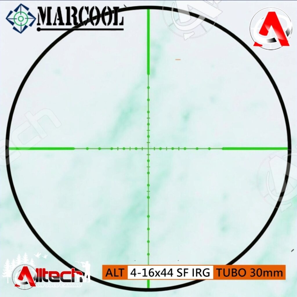 Mira Telescópica Marcool ALT 4-16X44 SF IRG + Montura Regulación Altura ARMERIA ALLTECH AIRE COMPRIMIDO PCP TIRO DEPORTIVO CAZA