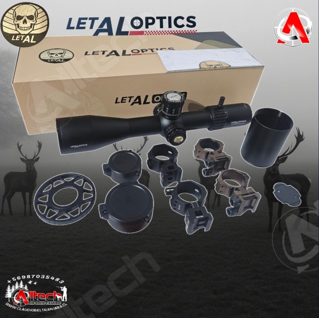 MIRA TELESCOPICA LETAL HD MAX 4-16×50 SFIR ZERO STOP + MONTURAS NOT LIMIT + REGULACION ALTURA COLORES armeria alltech aire comprimido caza pesca tiro deportivo