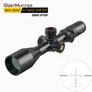 Mira Telescópica WestHunter WHI GEN2 4-16X50 SFIR FFP Zero Stop + Monturas westhunter regulación de altura de colores ARMERIA alltech aire comprimido caza pesca tiro deportivo