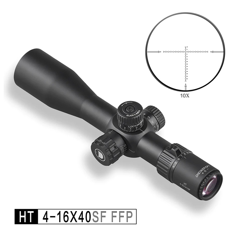 Mira Telescópica Discovery HT 4-16X40 SF FFP + Monturas westhunter de colores alltech aire comprimido caza pesca tiro deportivo