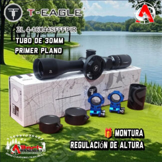 Mira Telescópica T-EAGLE ZL 4-16X44 SFIR FFP +Montura westhunter regulación de altura alltech aire comprimido caza pesca tiro deportivo
