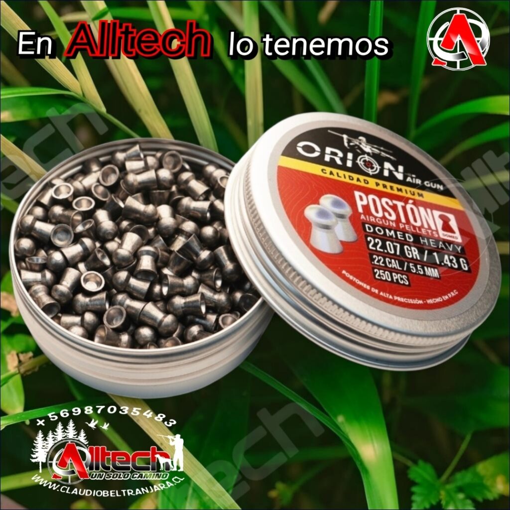 POSTONES ORION DOMED 5.5MM  22.07GR 250UN 
ARMERIA alltech aire comprimido caza pesca tiro deportivo
